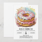 Chic Simple Donuts Geburtstag Einladung (Vorne/Hinten)