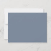 Chic Simple Dusty Blue Border Monogram Note Card Mitteilungskarte (Rückseite)