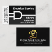 Chic Simple Electrical Plug Connection Visitenkarte (Vorne/Hinten)