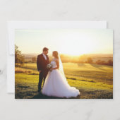 Chic Simple Elegante Foto Wedding Save The Date (Rückseite)