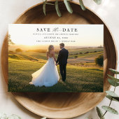 Chic Simple Elegante Foto Wedding Save The Date