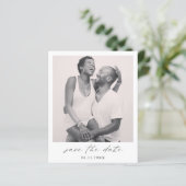 Chic Simple Foto Wedding Save the Date (Stehend Vorderseite)