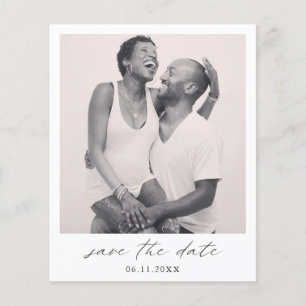 Chic Simple Foto Wedding Save the Date Flyer