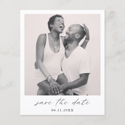 Chic Simple Foto Wedding Save the Date Flyer (Vorne)