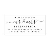 Chic Simple Future Mr. Wedding Rücksendeadresse Gummistempel (Prägung)