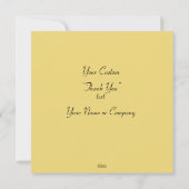 Chic Simple Gold Red and Black Text Dankeskarte (Rückseite)