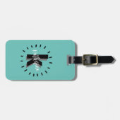 Chic Simple Initial Monogram Gepäckanhänger (Vorderseite horizontal)