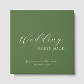 Chic Simple Minimalist Modern Plain Wedding Gästebuch (Vorderseite)