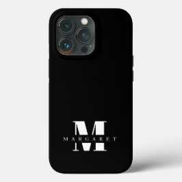 Chic Simple Minimalistisch Bold Letter Monogram Na Case-Mate iPhone Hülle