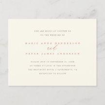 Chic Simple Minimalistisch Typografy Hochzeit im H