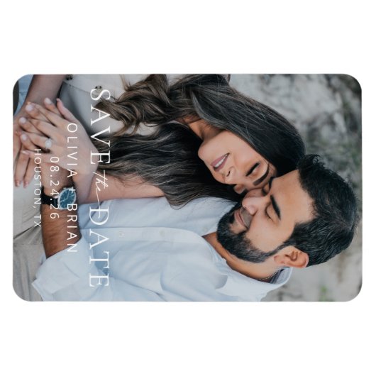 Chic + Simple Modern Save the Date Magnet (Horizontal)