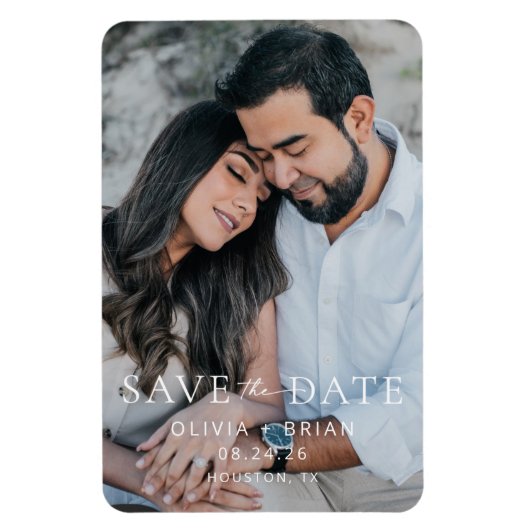 Chic + Simple Modern Save the Date Magnet (Vertikal)