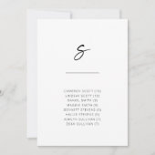 Chic + Simple Modern Script Alphabetical Sites S (Vorderseite)
