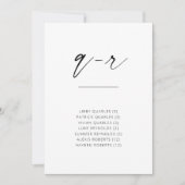 Chic Simple Modern Script Alphabetical Sitting Q-R (Vorderseite)