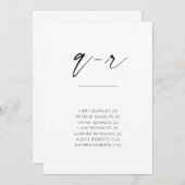 Chic Simple Modern Script Alphabetical Sitting Q-R (Vorne/Hinten)