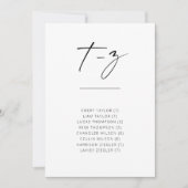 Chic Simple Modern Script Alphabetical Sitting T-Z (Vorderseite)