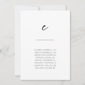 Chic + Simple Modern Script Alphabetitical Seating (Vorderseite)
