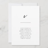 Chic + Simple Modern Script Alphabetitical Seating (Vorderseite)