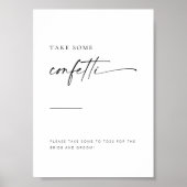 Chic + Simple Modern Script Confetti Toss Zeichen Poster (Vorne)