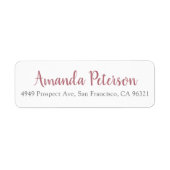 Chic Simple Modern Script Rose Gold Rücksendeadres (Vorne)
