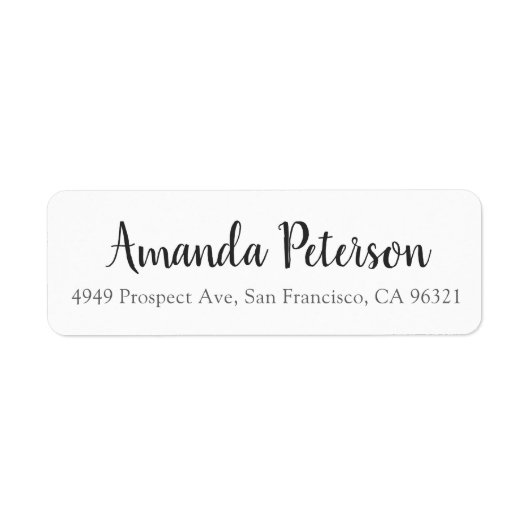 Chic Simple Modern Script Rücksendeadresse (Vorne)