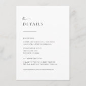 Chic + Simple Modern Script Wedding Card Begleitkarte (Vorderseite)