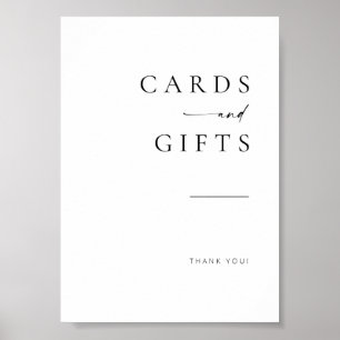 Chic + Simple Modern Script Wedding Cards + Gesche Poster