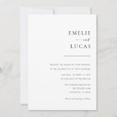Chic + Simple Modern Script Wedding Einladung (Vorderseite)