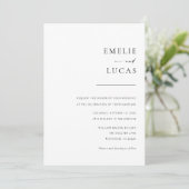 Chic + Simple Modern Script Wedding Einladung (Stehend Vorderseite)