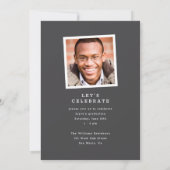 Chic Simple Modern Script Zwei-Foto-Abschluss Ankündigung (Rückseite)