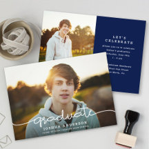 Chic Simple Modern Script Zwei-Foto-Abschluss