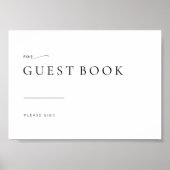 Chic + Simple Modern Wedding Guest Book Sign Poster (Vorne)