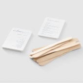 Chic + Simple Modern Wedding Program Fans | Blau Fächer (Non-assembled)