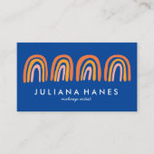 Chic Simple Pink Orange Blue Rainbows Visitenkarte (Vorderseite)