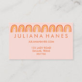 Chic Simple Pink Orange Rainbows 10 Treuekarte (Rückseite)