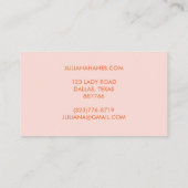 Chic Simple Pink Orange Rainbows Visitenkarte (Rückseite)