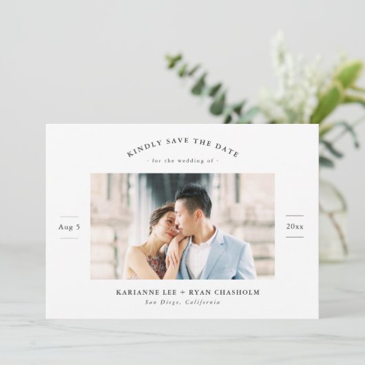 Chic & Simple Save the Date (Stehend Vorderseite)