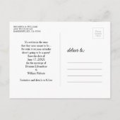 Chic Simple Save the Date Foto Hochzeit Einladung (Rückseite)
