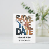 Chic Simple Save the Date Foto Hochzeit Einladung (Stehend Vorderseite)