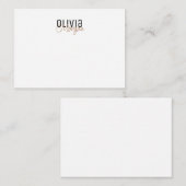 Chic Simple Schriftart Duo Mitteilungskarte (Vorne/Hinten)