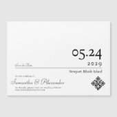 Chic Simple Script Non-Foto Wedding Save the Date Magneteinladung (Vorderseite)