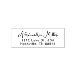 Chic Simple Script Self Inking Address Briefmarke Permastempel