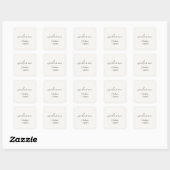 Chic Simple Script Welcome Wedding Quadratischer Aufkleber (Blatt)