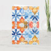 Chic Simple Summer Happy Birthday Karte (Rückseite)