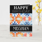 Chic Simple Summer Happy Birthday Karte (Gelbe Blume)