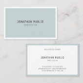 Chic Simple Template Modern Blue Green Minimalisti Visitenkarte (Vorne/Hinten)