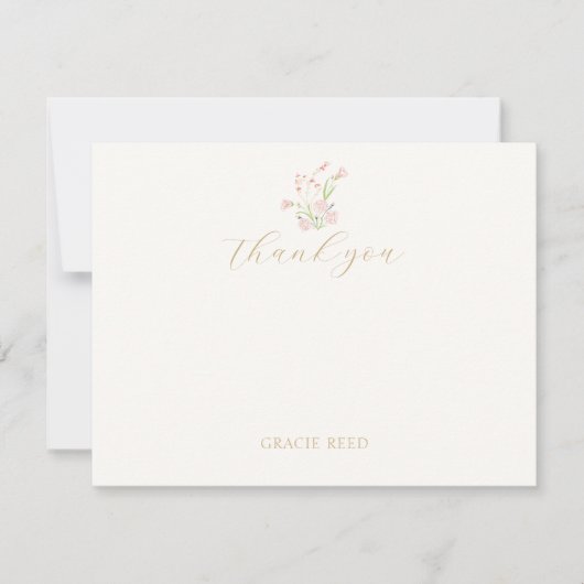 Chic & Simple Wildblume Wedding Vielen Dank (Vorderseite)