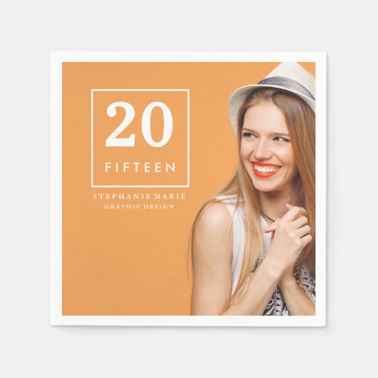 Chic Simplizität | Foto Abschluss Napkins Serviette (Vorderseite)