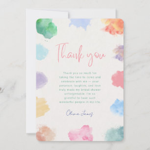 Chic Sip-and-Paint-Junggesellinnenabschied Dankeskarte