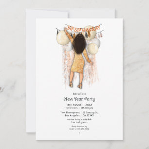 Chic Sip Sip Hooray New Year Party Einladung